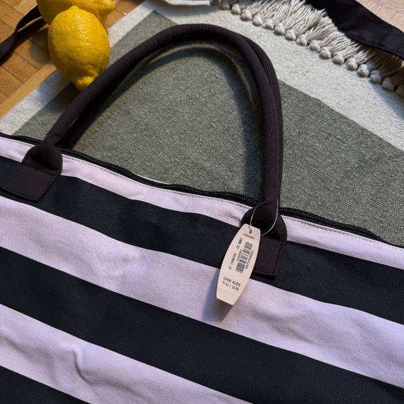 Victoria's Secret Striped Weekender Travel Tote Bag - Picture 2 of 5